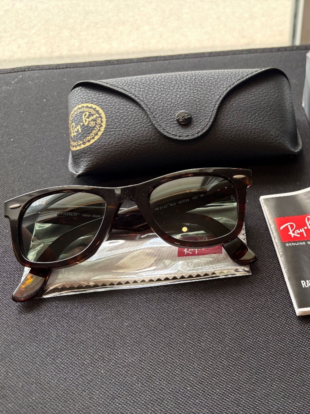 Ray-Ban (RB2140) Original Wayfarer sunglasses (tortoise frame/green lens)